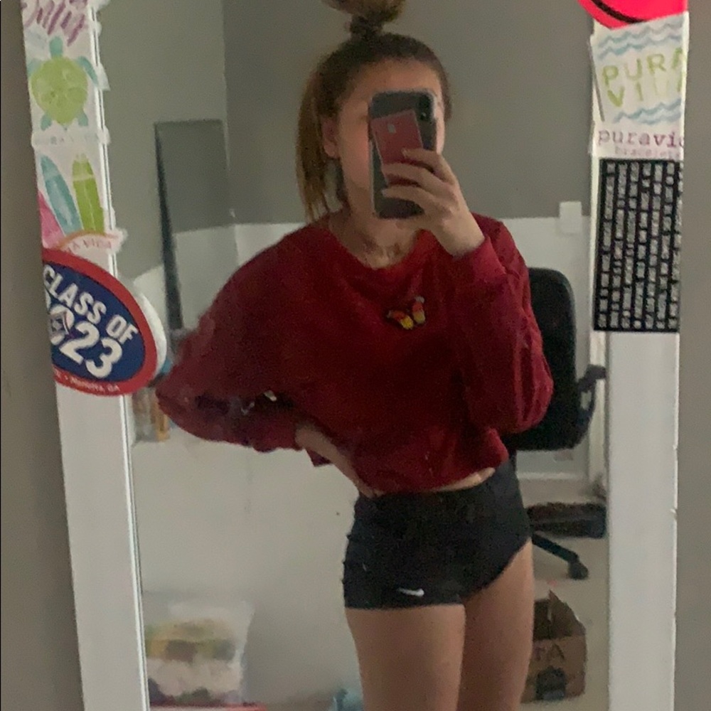 butterfly long sleeve cropped